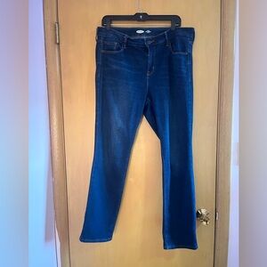 Old Navy Power Slim Straight Jeans - Dark Blue